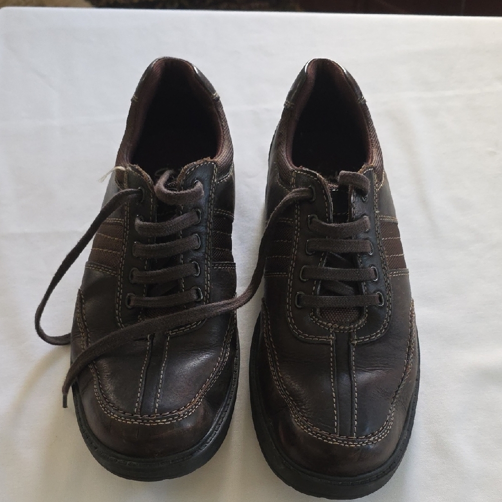 Clarks Men's Brown Leather Shoes 10.5